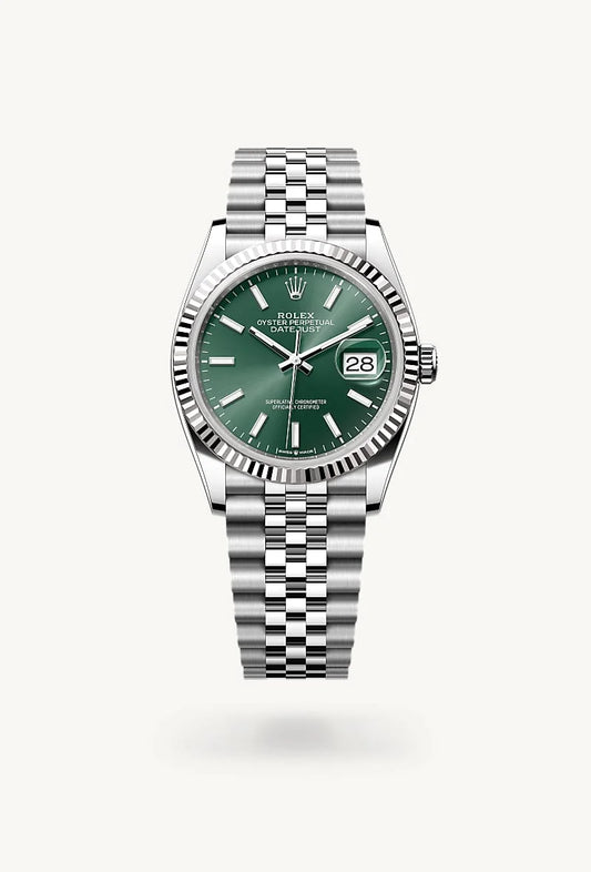 rolex Datejust in White Rolesor - combination of Oystersteel and white gold, M126234-0051 - Bijoux Jamaica
