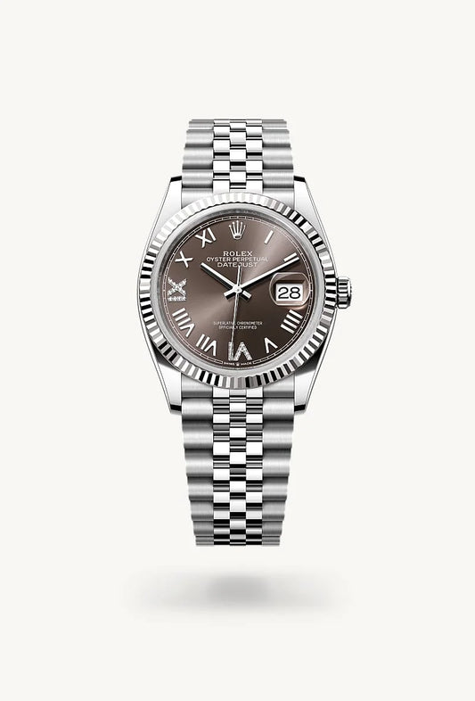 rolex Datejust in White Rolesor - combination of Oystersteel and white gold, M126234-0071 - Bijoux Jamaica