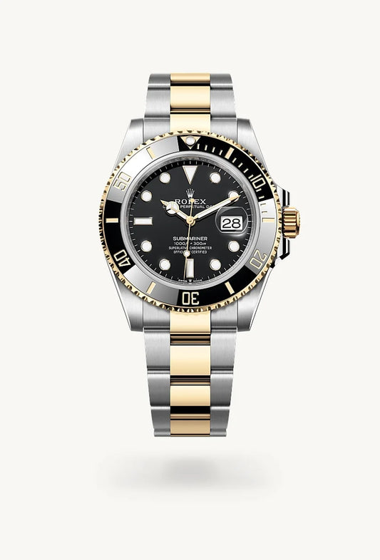 rolex Submariner in Yellow Rolesor - combination of Oystersteel and yellow gold, M126613LN-0002 - Bijoux Jamaica