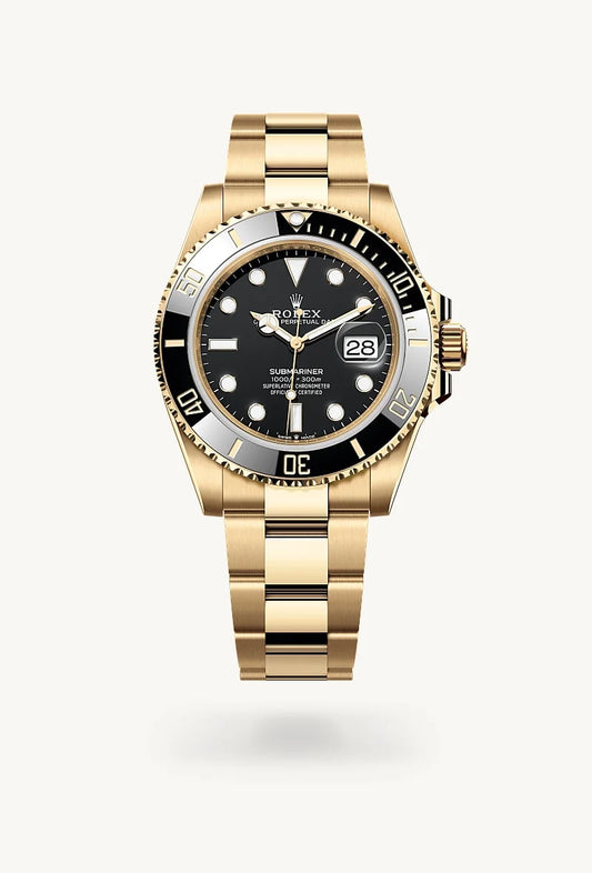 rolex Submariner in 18 kt yellow gold, M126618LN-0002 - Bijoux Jamaica