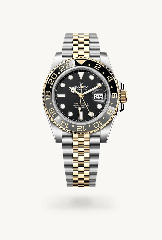 rolex GMT-Master II in Yellow Rolesor - combination of Oystersteel and yellow gold, M126713GRNR-0001 - Bijoux Jamaica