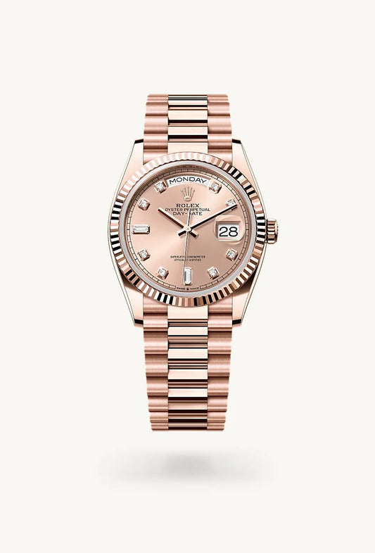 rolex Day-Date in 18 kt Everose gold, M128235-0009 - Bijoux Jamaica