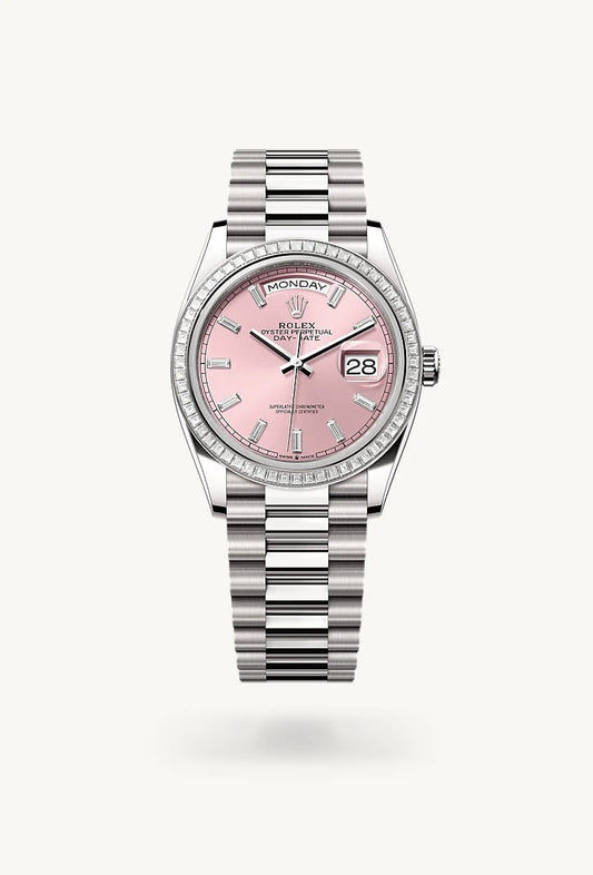 rolex Day-Date in 18 kt white gold, M128399TBR-0029 - Bijoux Jamaica