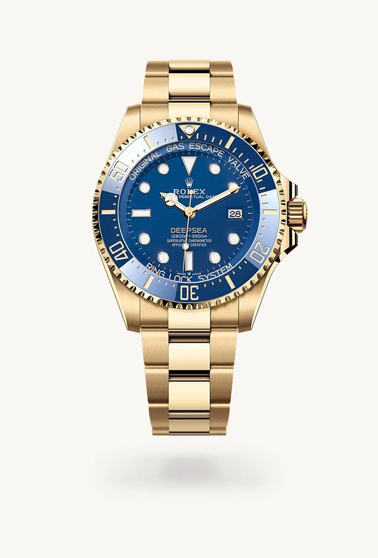 rolex Deepsea in 18 kt yellow gold, M136668LB-0001 - Bijoux Jamaica
