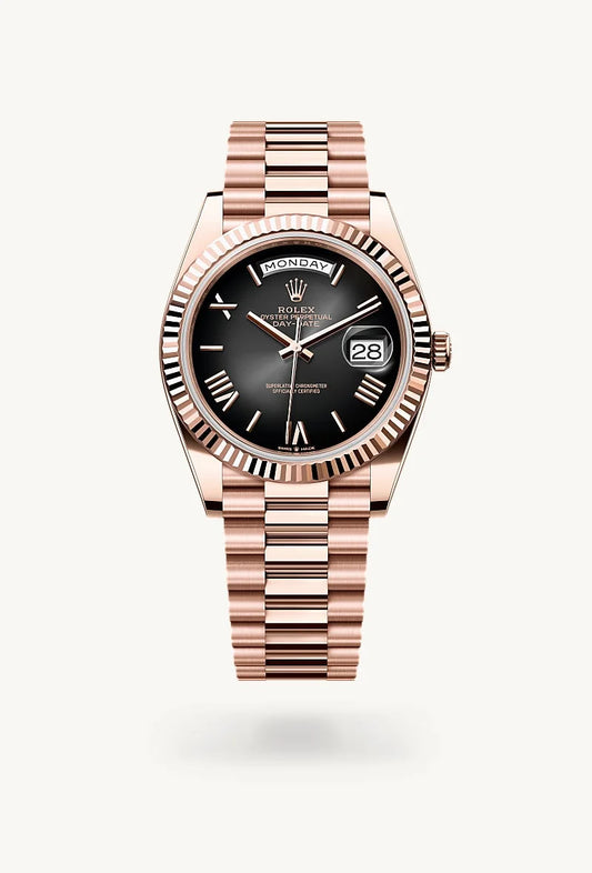 rolex Day-Date in 18 kt Everose gold, M228235-0055 - Bijoux Jamaica