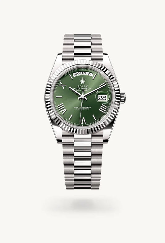 rolex Day-Date in 18 kt white gold, M228239-0033 - Bijoux Jamaica