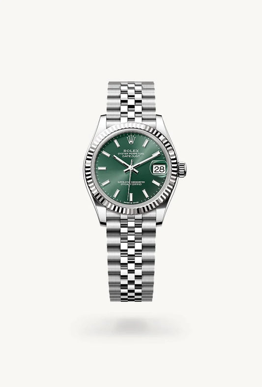 rolex Datejust in White Rolesor - combination of Oystersteel and white gold, M278274-0018 - Bijoux Jamaica