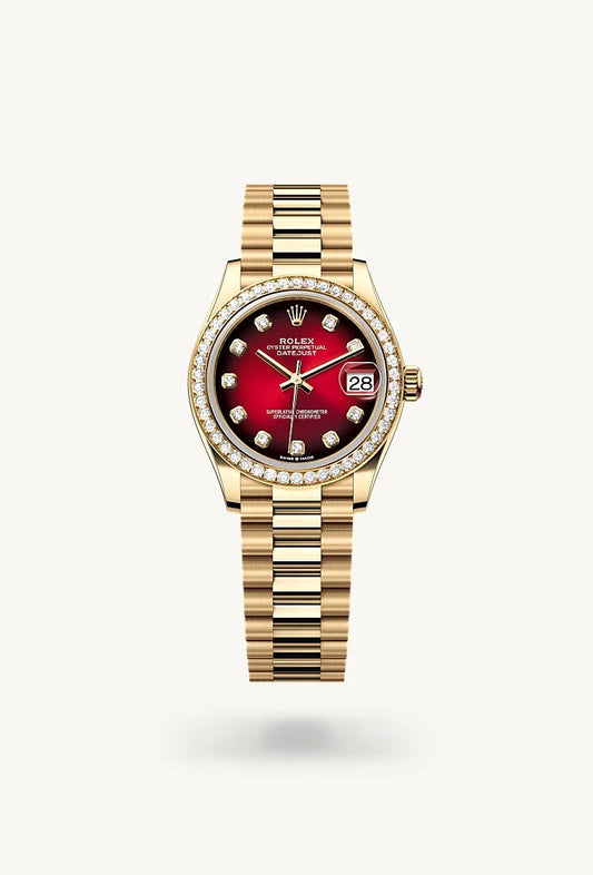 rolex Datejust in 18 kt yellow gold, M278288RBR-0041 - Bijoux Jamaica