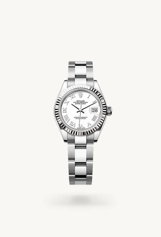 rolex Lady-Datejust in White Rolesor - combination of Oystersteel and white gold, M279174-0020 - Bijoux Jamaica