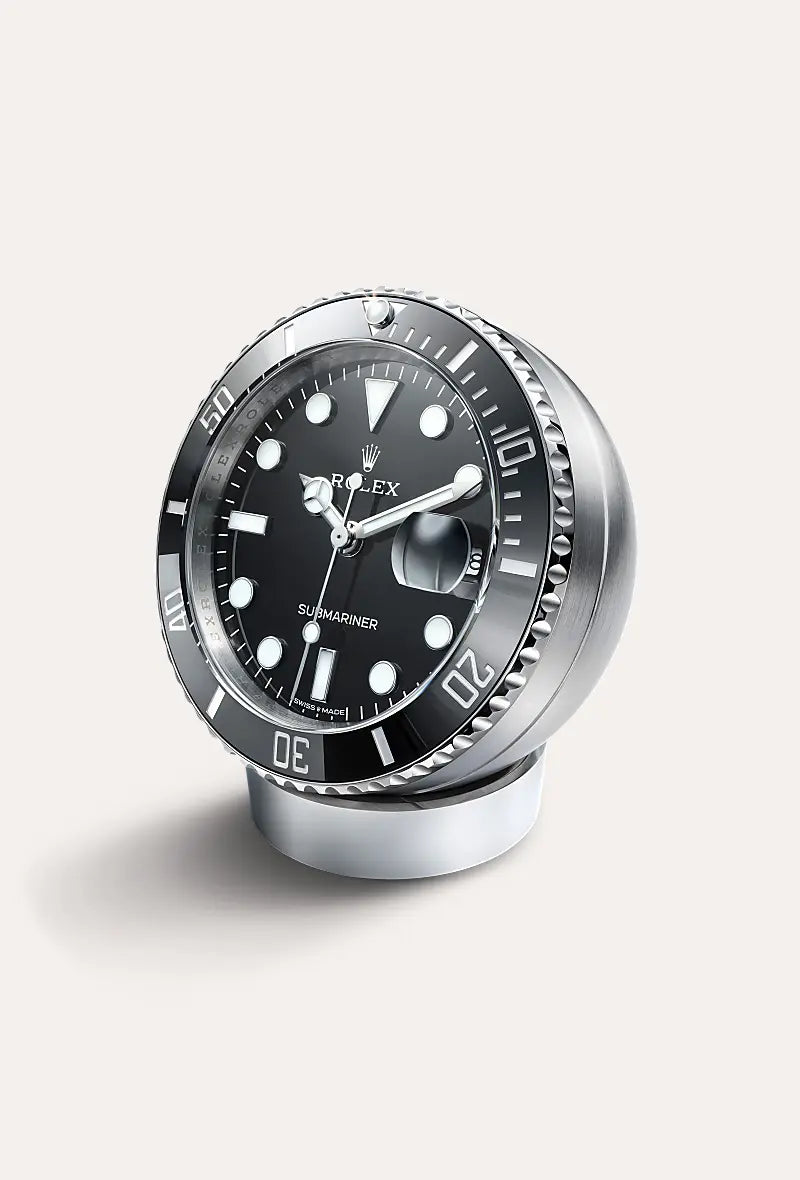 Rolex Submariner Date desk clock 80 mm, stainless steel C909010LN-0001 at Bijoux Jamaica